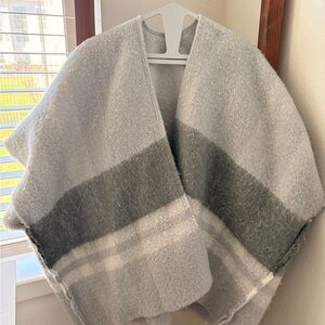 Aerie Gray and Cream Poncho
